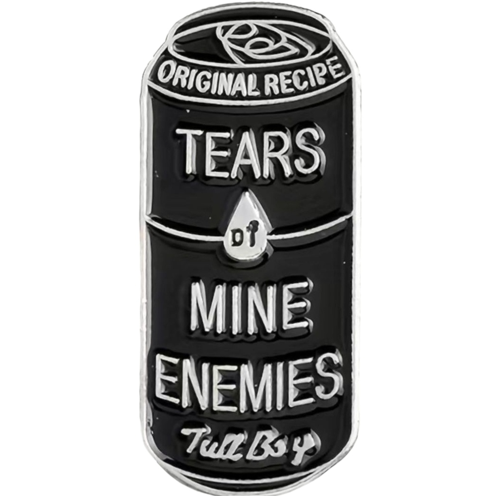 Tears of My Enemies Tall Boys Black and Silver Enamel Pin